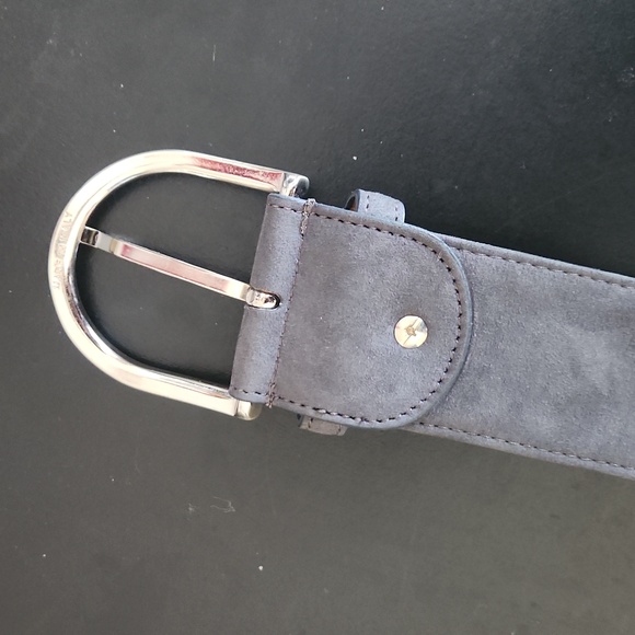 Tailored Sportsman Suede Grey Quilted Belt - Medium - Picture 3 of 12